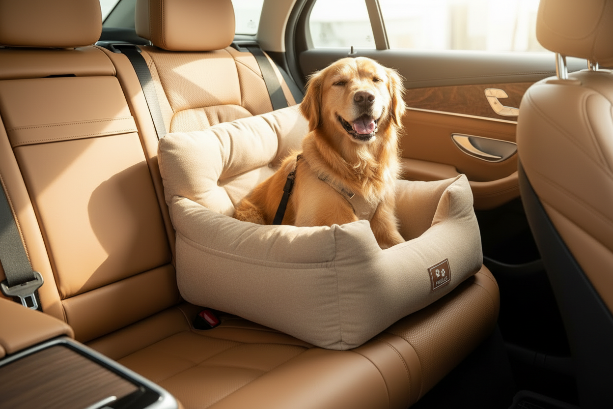 Petstorra Co Coffee Car Seat with Dog